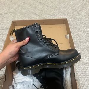 Doc Martens Black Leather Lace-Up Boots